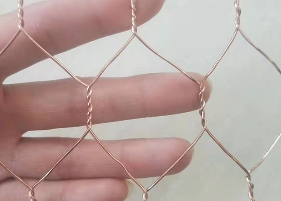 clôture hexagonale de cuivre de volaille de fabrication de fil de largeur de 50mm 2.2mm 0.914m